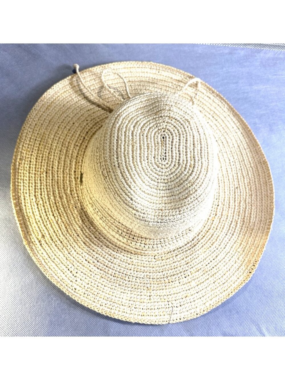Scala Womens Wide Brim Straw Sun Hat With Tie Natural Color